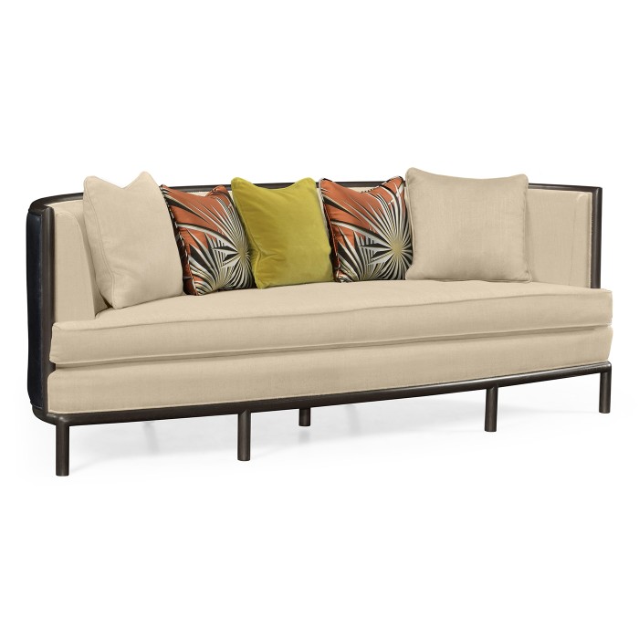 Rounded Dark Brown Ash Sofa
