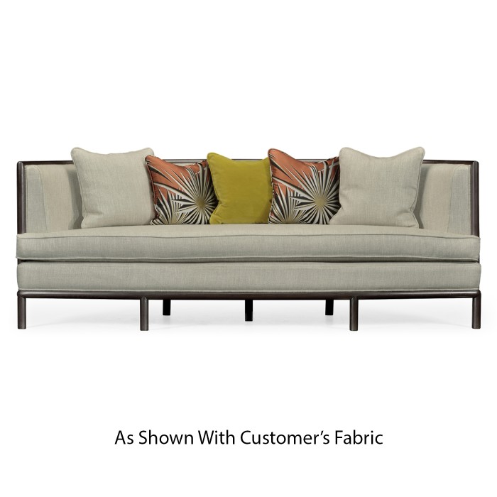 Rounded Dark Brown Ash Sofa
