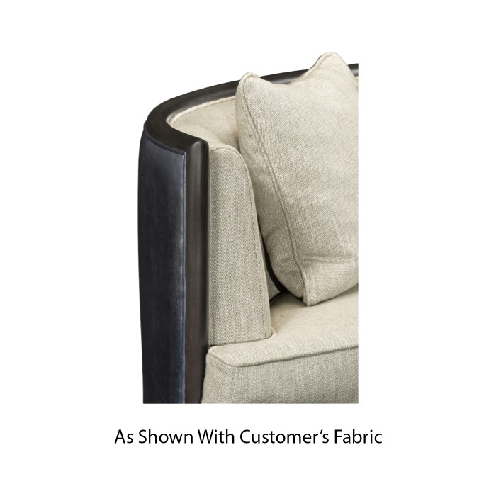 Rounded Dark Brown Ash Sofa