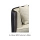 Rounded Dark Brown Ash Sofa