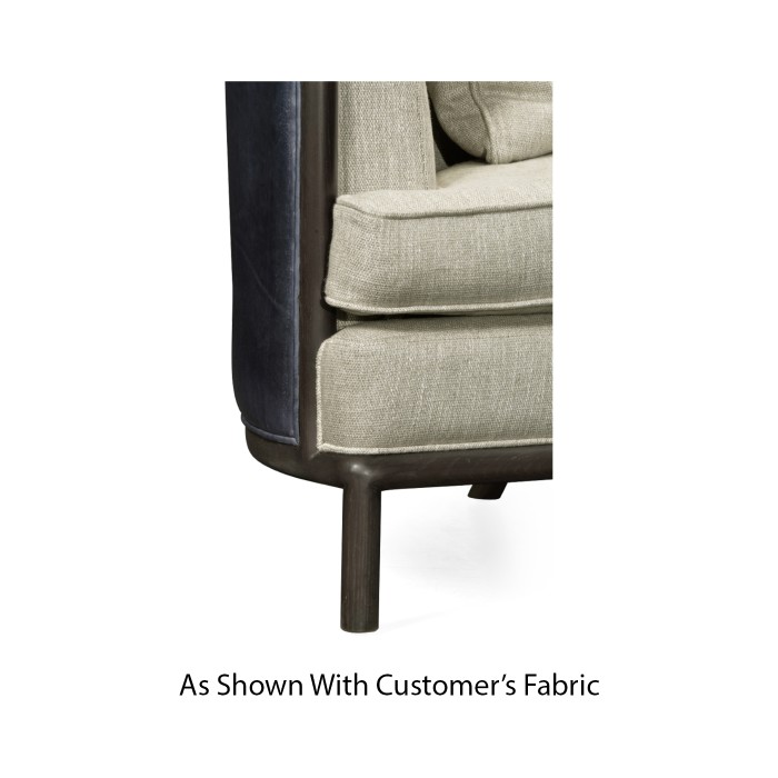 Rounded Dark Brown Ash Sofa