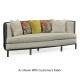 Rounded Dark Brown Ash Sofa