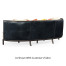 Rounded Dark Brown Ash Sofa