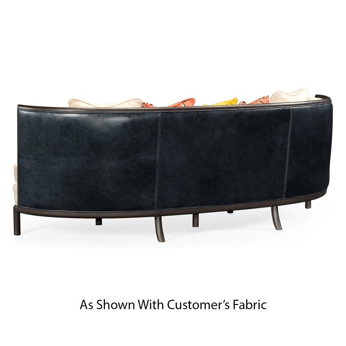 Rounded Dark Brown Ash Sofa