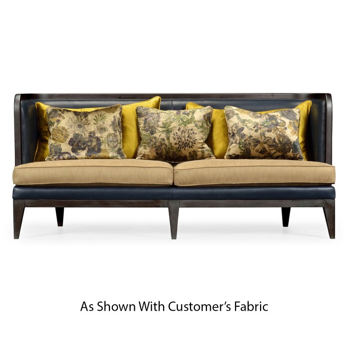 Curved Dark Brown Ash Sofa