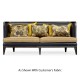 Curved Dark Brown Ash Sofa