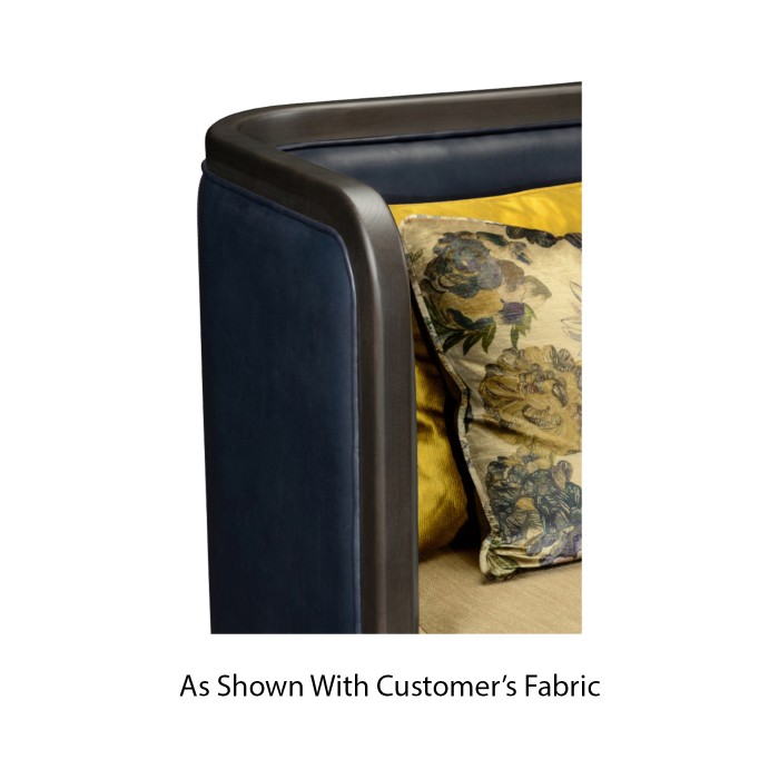 Curved Dark Brown Ash Sofa
