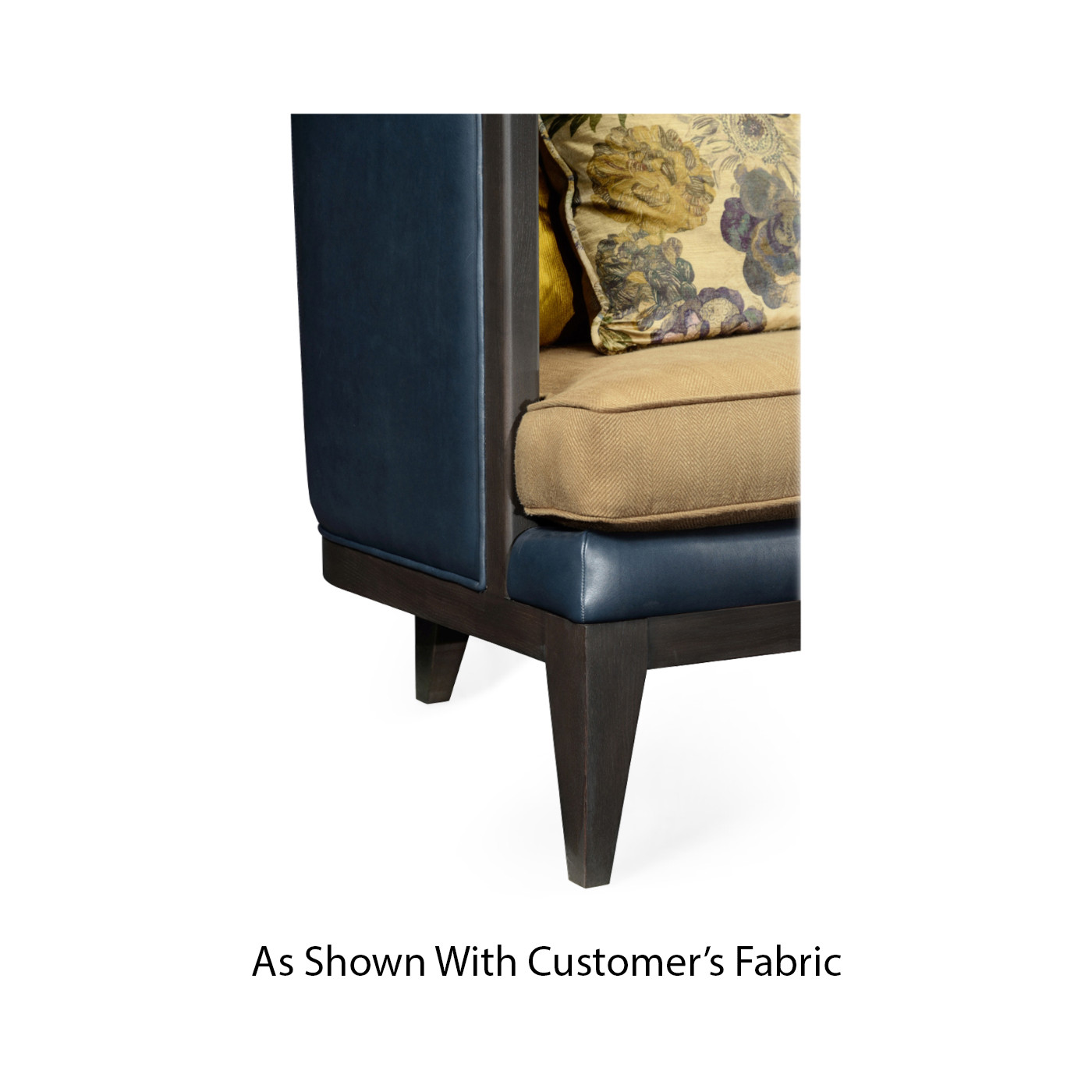 Curved Dark Brown Ash Sofa