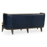 Curved Dark Brown Ash Sofa