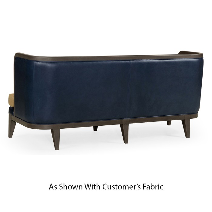 Curved Dark Brown Ash Sofa