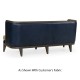 Curved Dark Brown Ash Sofa
