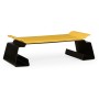 Asian Peking Yellow & Bronzed Iron Coffee Table