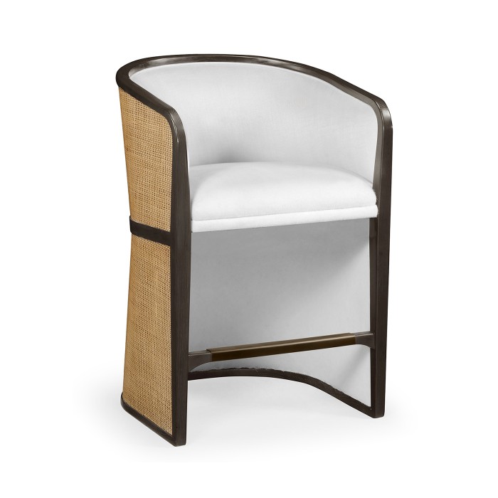 Dark Brown Ash Tub Bar Stool