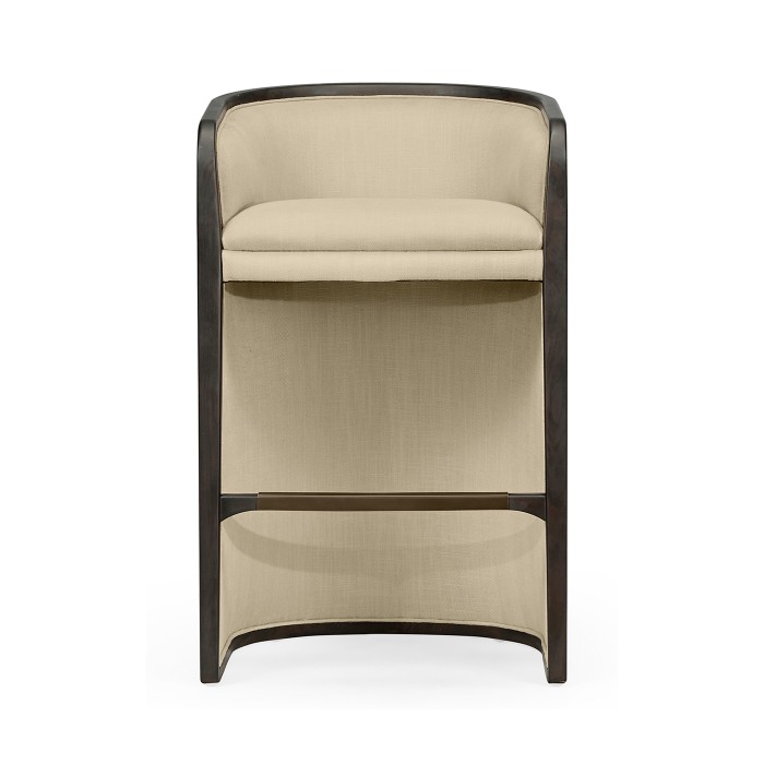 Dark Brown Ash Tub Bar Stool