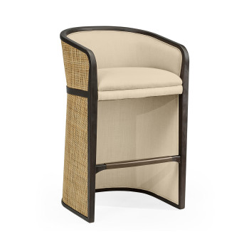 Dark Brown Ash Tub Bar Stool