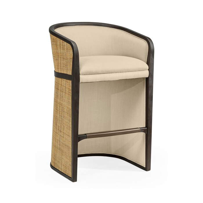 Dark Brown Ash Tub Bar Stool