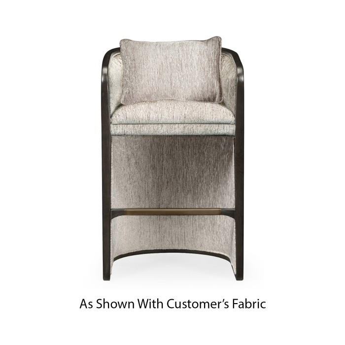 Dark Brown Ash Tub Bar Stool