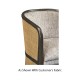 Dark Brown Ash Tub Bar Stool