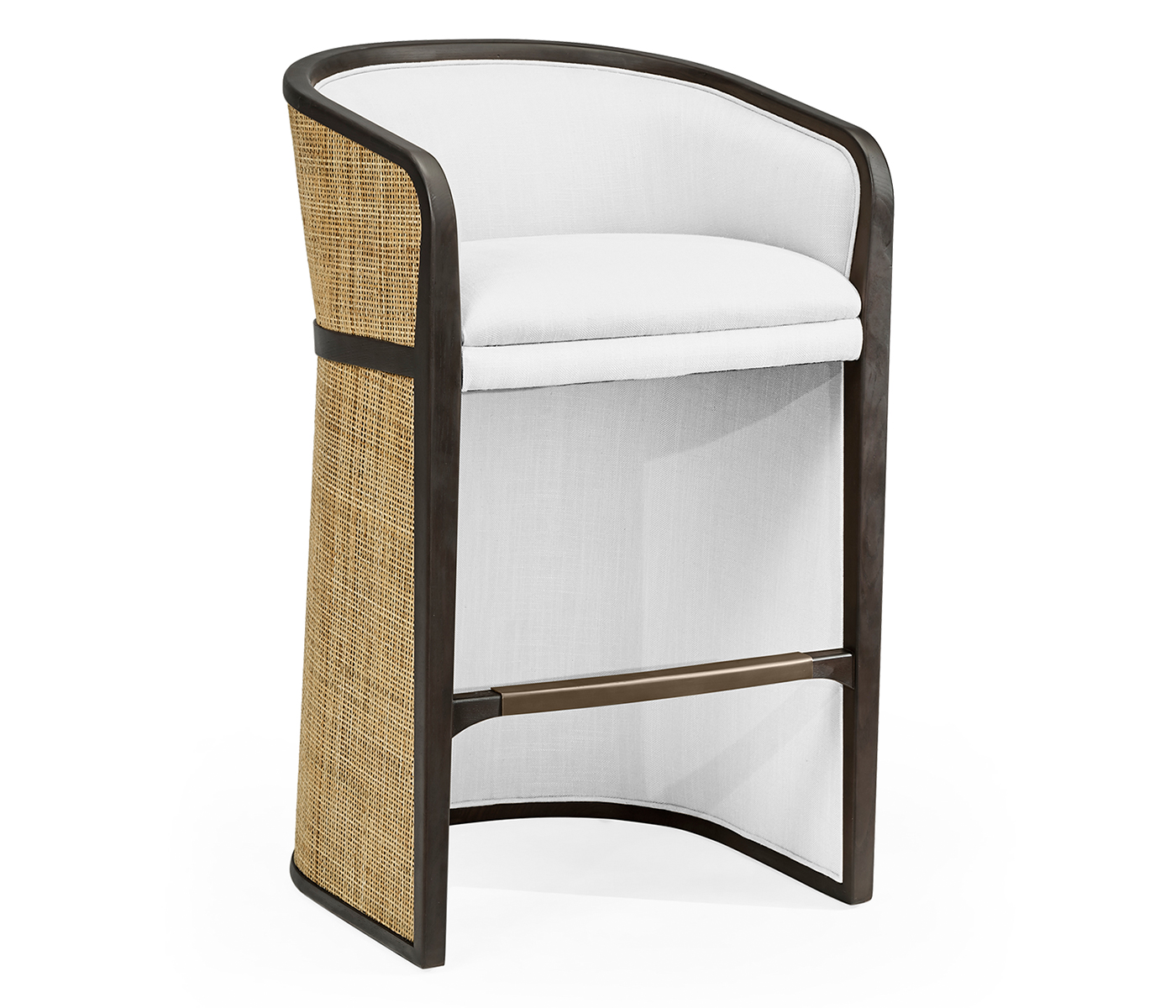 Dark Brown Ash Tub Bar Stool