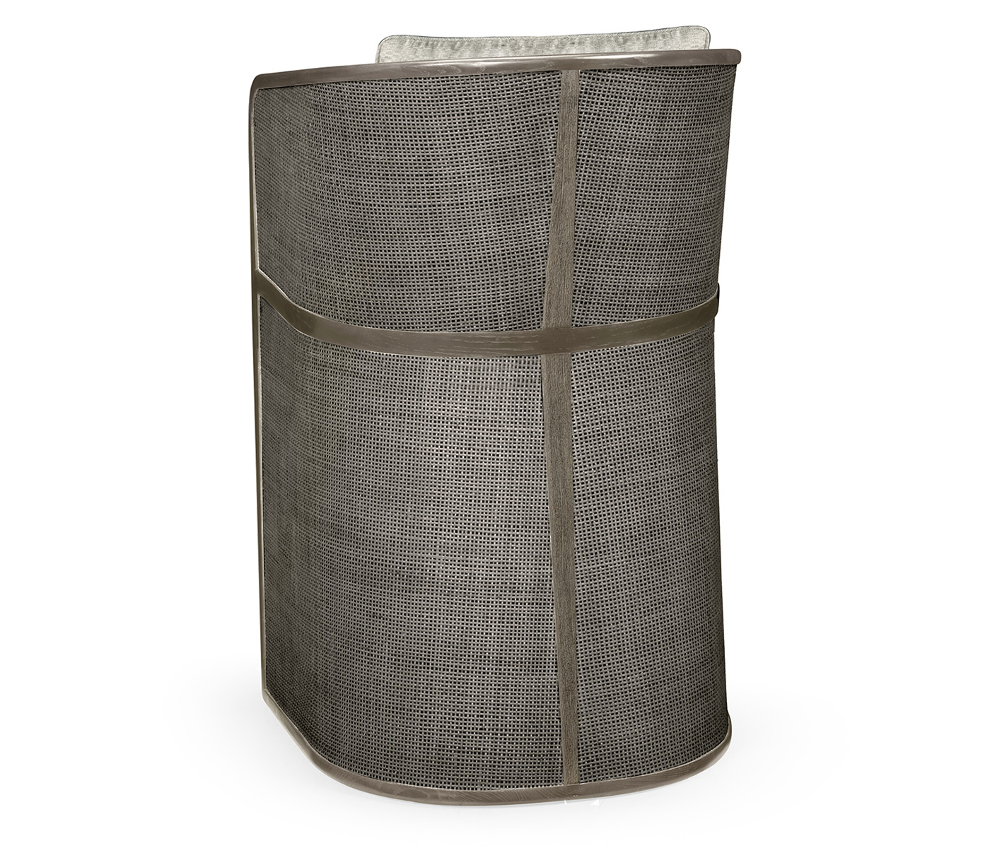 Grey & Dark Grey Rattan Tub Bar Stool