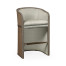 Grey & Tan Rattan Tub Bar Stool