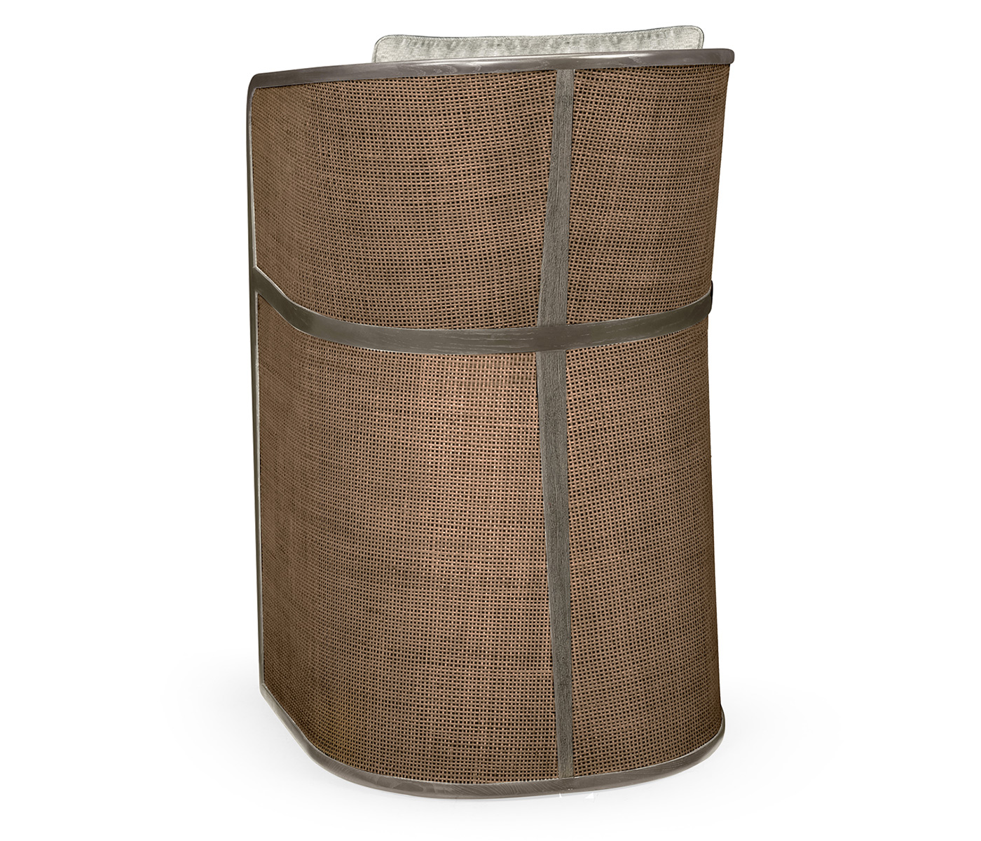 Grey & Tan Rattan Tub Bar Stool