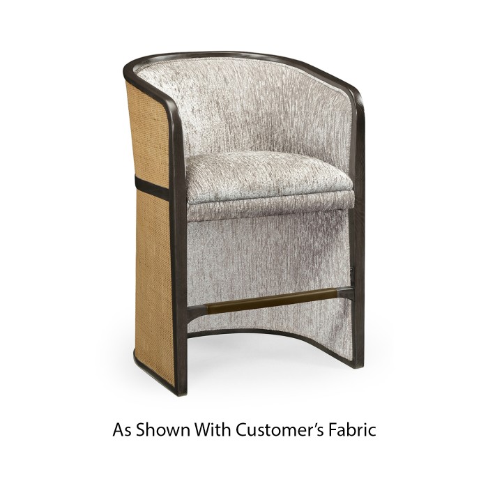 Dark Brown Ash Tub Counter Stool