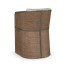 Grey & Tan Rattan Tub Counter Stool