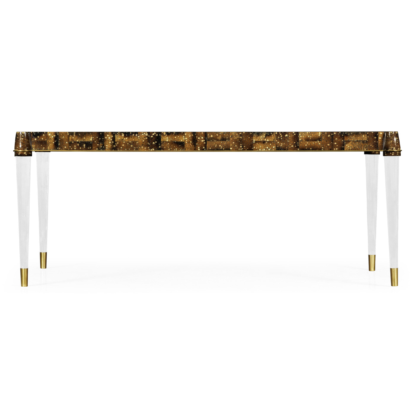 Dark Black Eggshell & Acrylic Coffee Table