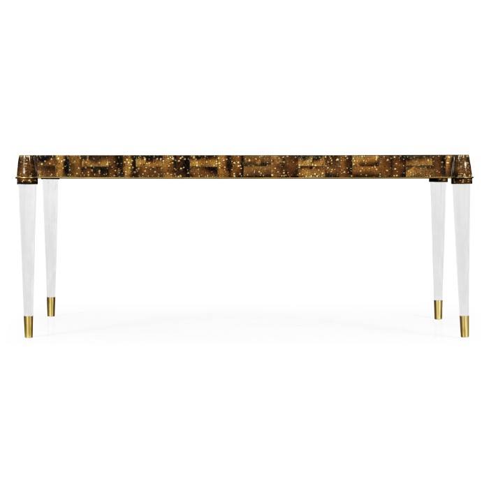 Dark Black Eggshell & Acrylic Coffee Table