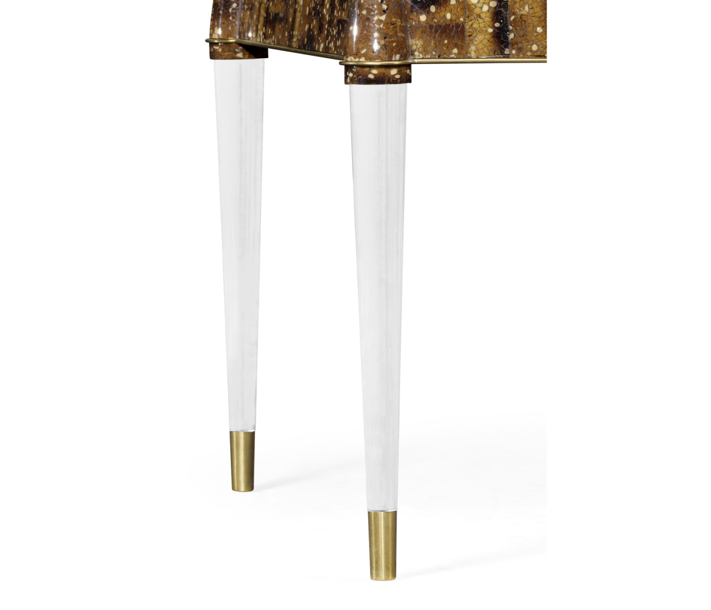 Dark Black Eggshell & Acrylic Coffee Table