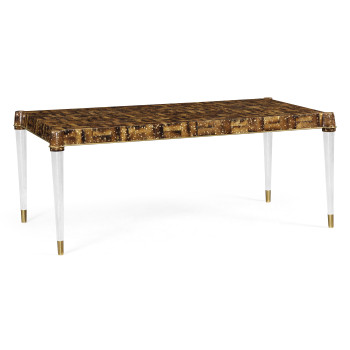 Dark Black Eggshell & Acrylic Coffee Table