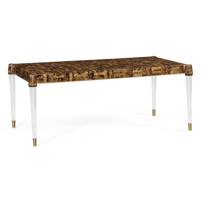 Dark Black Eggshell & Acrylic Coffee Table