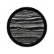 Small Black Gloss Side Table with Marble Top