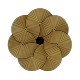Op Art Floral Bright Satinwood & Acrylic Lamp Table