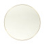 Round Ivory Crackle Ceramic Laquered Lamp Table