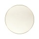 Round Ivory Crackle Ceramic Laquered Lamp Table
