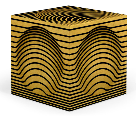 Op Art Bright Satinwood Cube