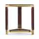 Triangular Dark Macassar Ebony Side Table