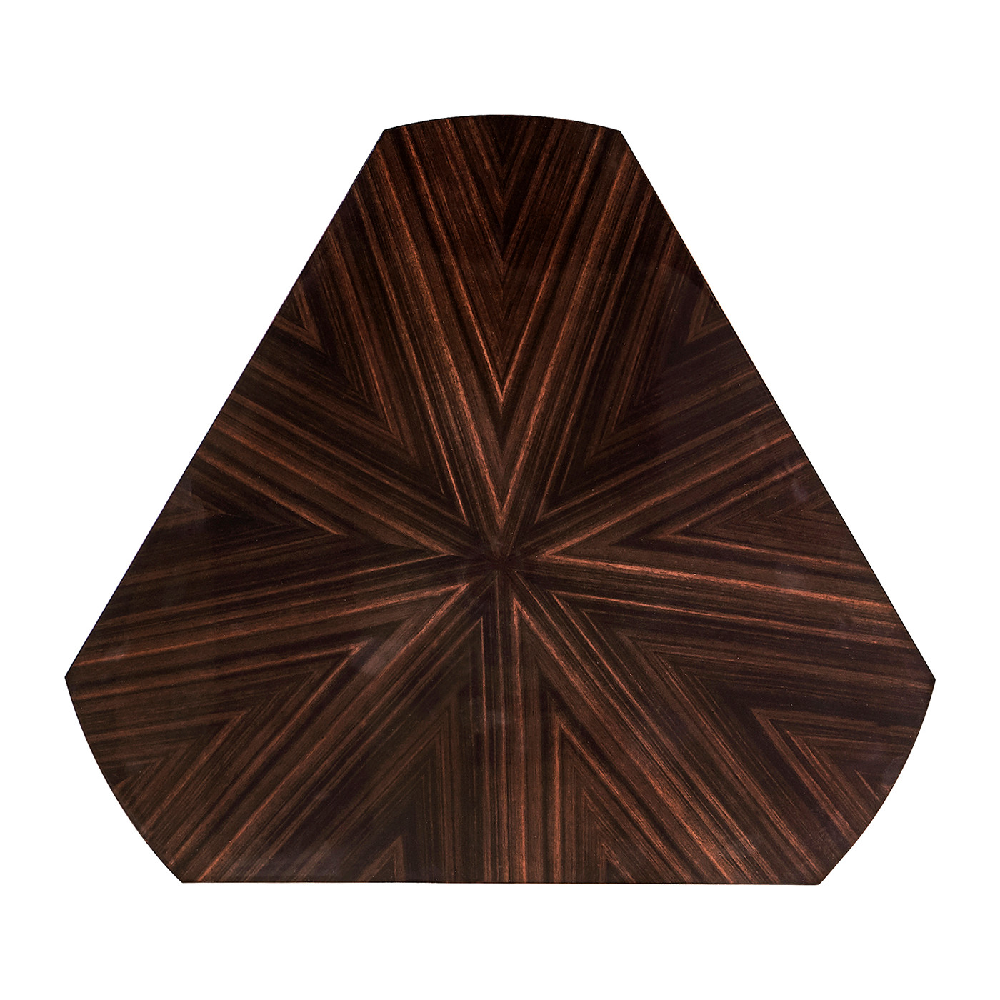 Triangular Dark Macassar Ebony Side Table