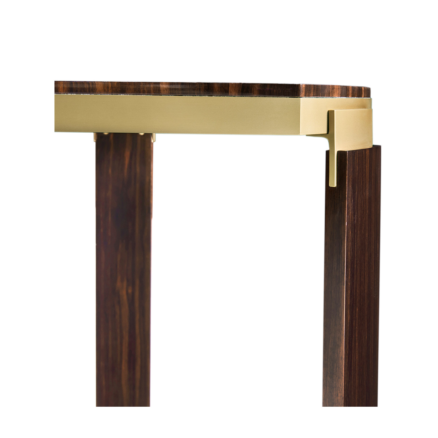 Triangular Dark Macassar Ebony Side Table