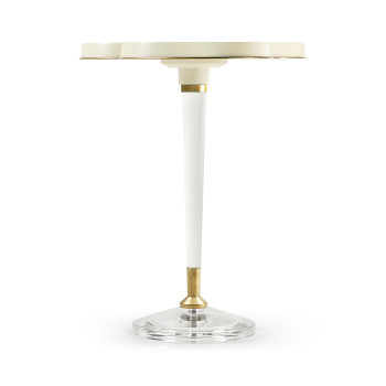 Trefoil Ivory & Acrylic Wine table