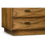 Rectangular Medium Brown Elm Chest of Five Drawers