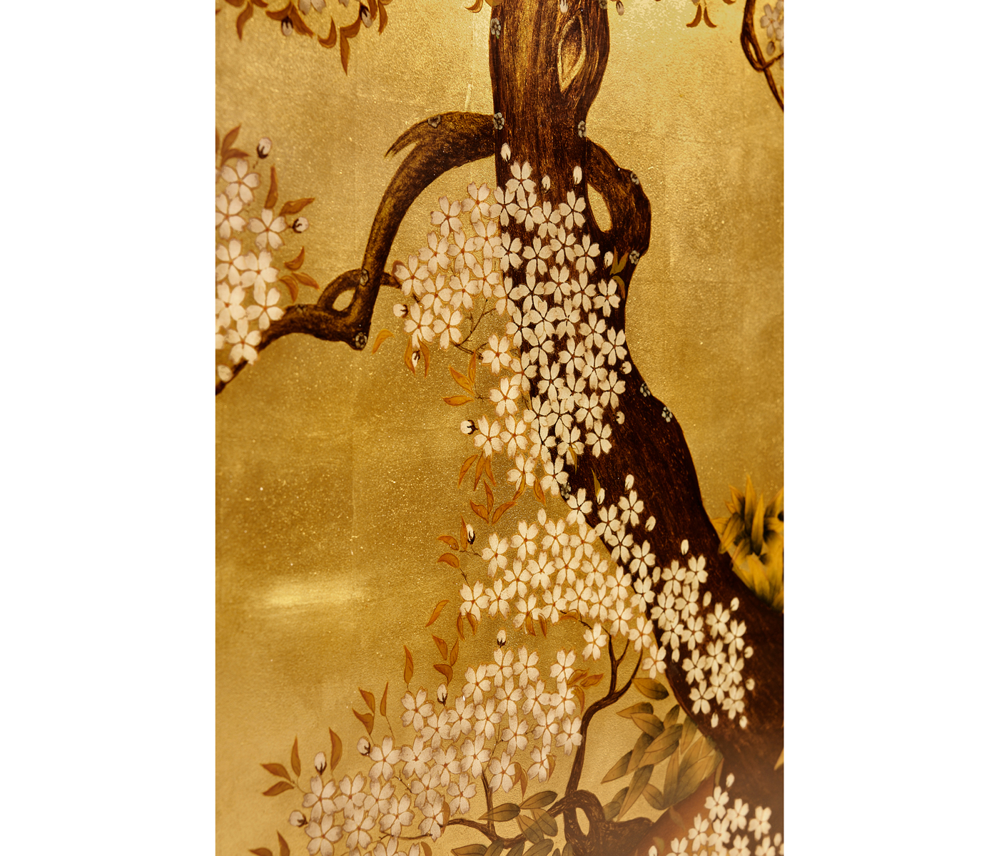 Modern Asian Smoky Black & Gold Entertainment Cabinet