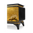 Modern Asian Smoky Black & Gold Entertainment Cabinet