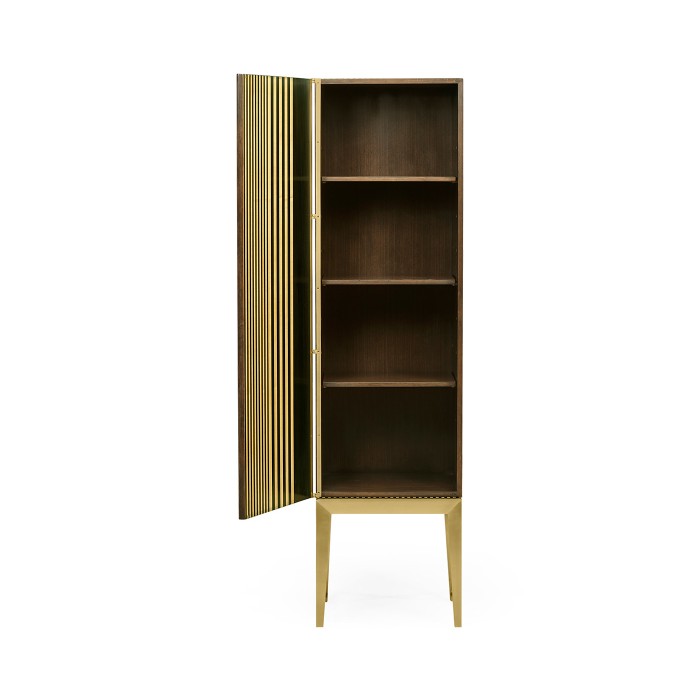 Op Art Diamond Bright Satinwood Left Storage Cabinet