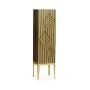 Op Art Diamond Bright Satinwood Left Storage Cabinet