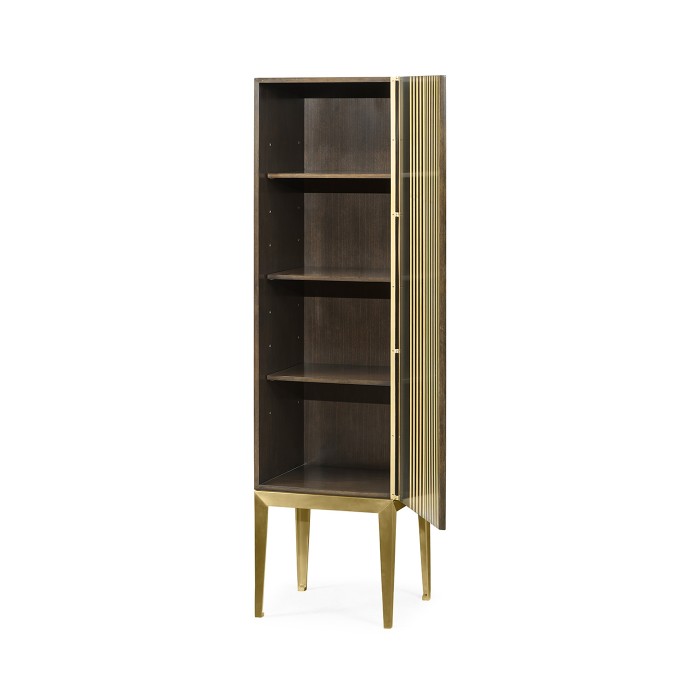 Op Art Diamond Bright Satinwood Right Storage Cabinet