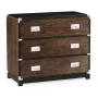 Campaign Style Dark Santos Rosewood Chest of Three Drawers