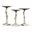 Set of Three Bamboo Style Bone Eggshell & Cerused Oak Nesting Tables